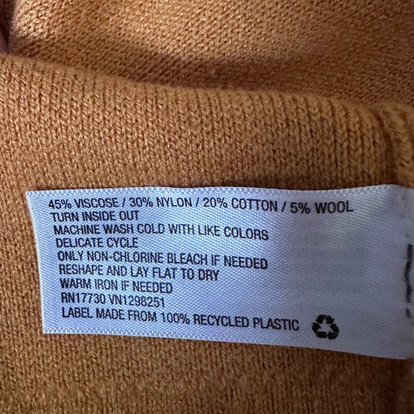 Universal Thread Cotton/Wool Blend Crewneck Sweater Mustard LG - Picture 5 of 9